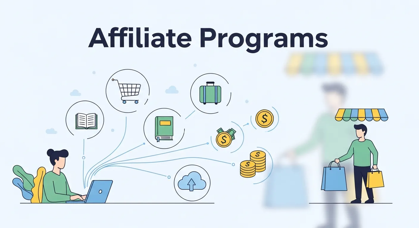 Affiliate program sign-up illustration