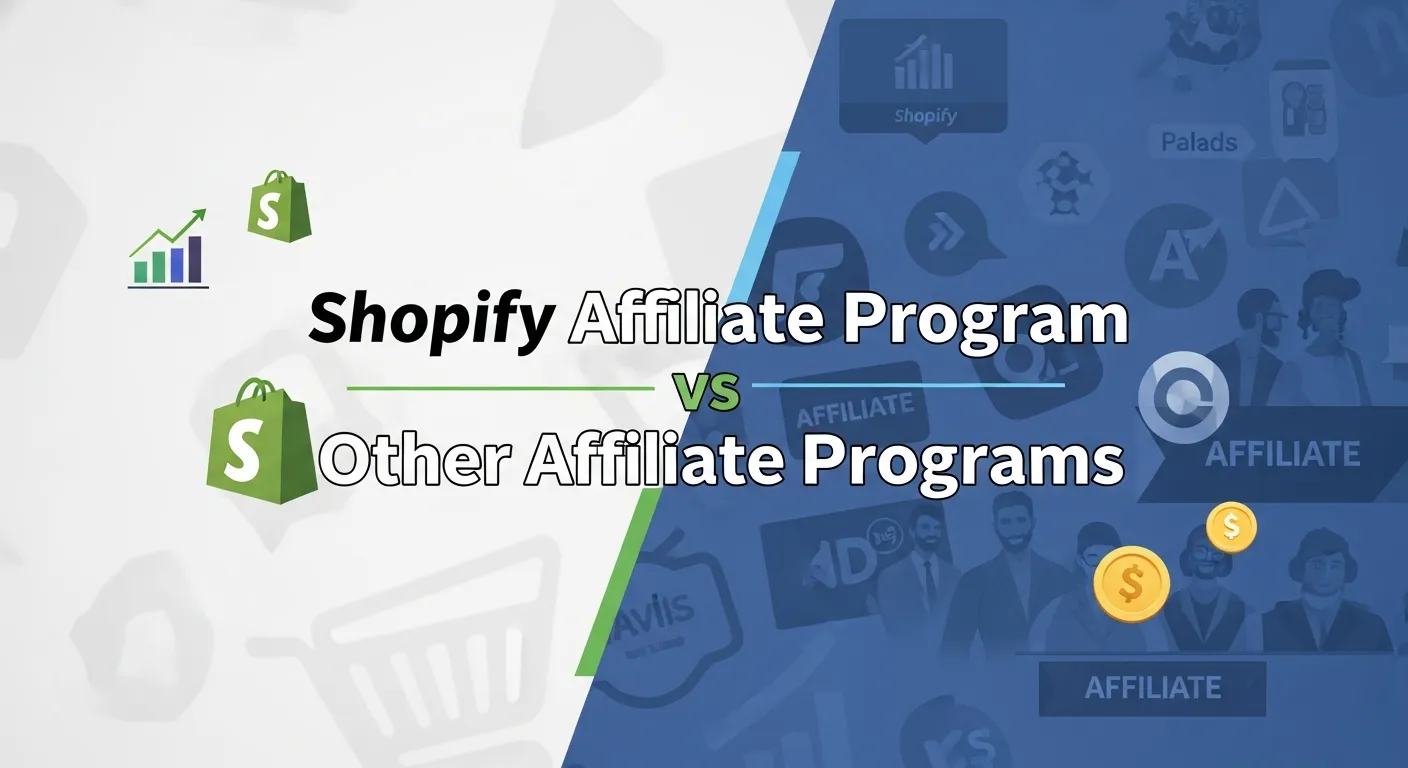 Comparison of Shopify Affiliate Program with other affiliate programs, highlighting commissions, benefits, and features.