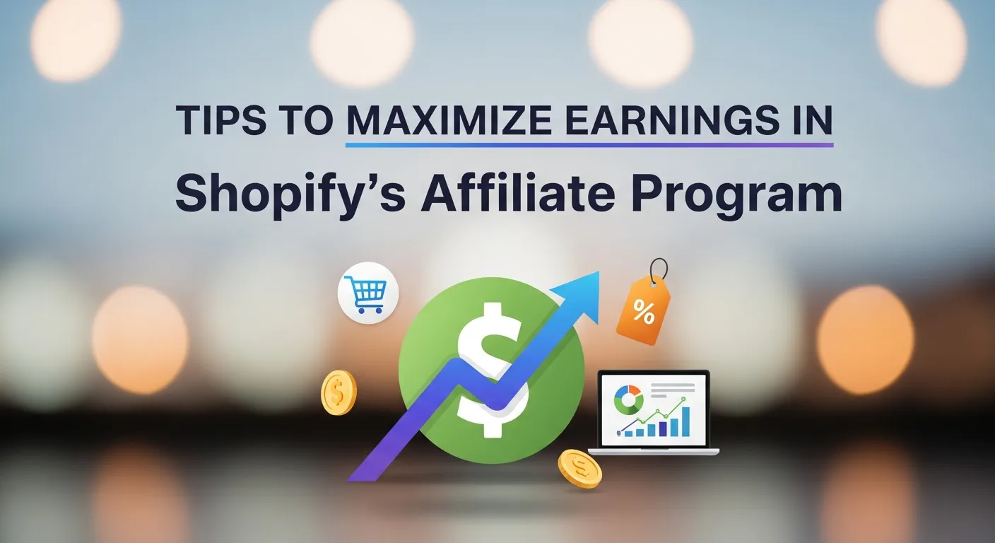 Tips for maximizing earnings in the Shopify Affiliate Program, including targeting the right audience and creating quality content.