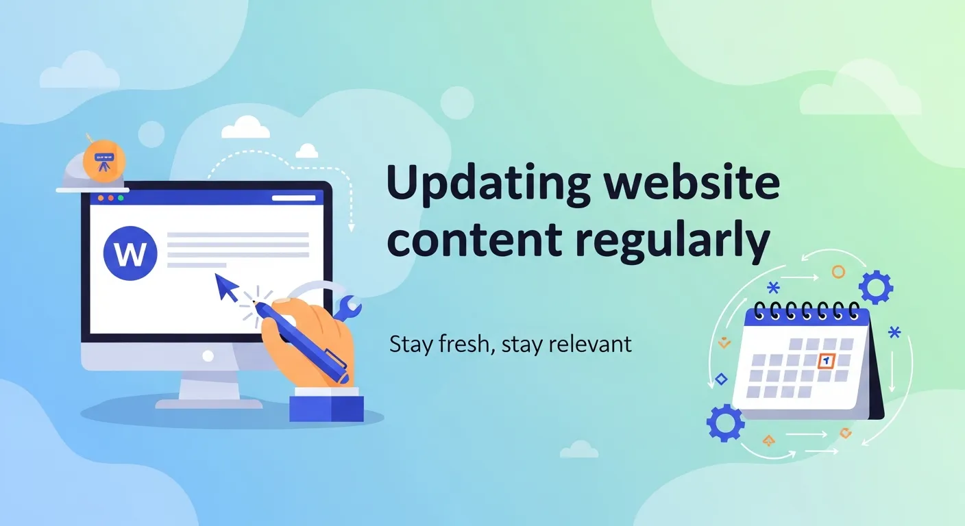 Updating website content regularly